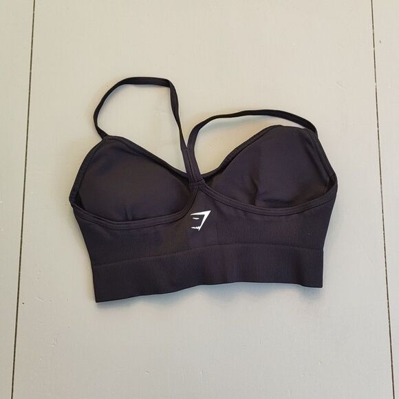 Gymshark Sweat Seamless Sports Bra light support Size S in Black NWT in Package - Picture 12 of 12